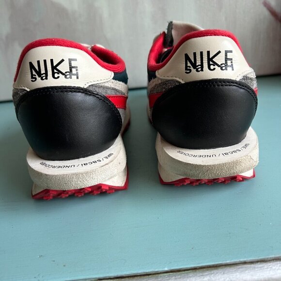 Nike LD Waffle Sacai Undercover Sneaker Midnight Spruce University Red Size 6 main image 8